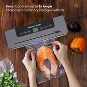 Hawsaiy Vacuum Sealing Machine with Built-in Cutter, Automatic Food Sealer for Dry & Moist Food, Easy-to-Clean, LED Indicator Lights for Food Storage