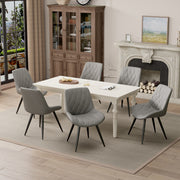 Hawsaiy Modern PU Leather Dining Chairs Set of 2/4 with Metal Legs