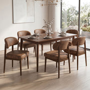Hawsaiy Dining Chairs Set of 2/4/6, Upholstered Kitchen & Dining Room Chairs with Solid Wood Frame, Curved Back Side Chairs