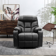 Hawsaiy PU Leather Power Lift Recliner with Massage and Heat for Elderly, Comfy Ergonomic Lounge Sofa Chair with Remote Control, 2 Cup Holders and Side Pockets