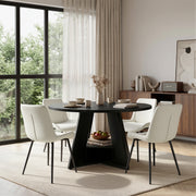 Hawsaiy 5 Piece Round Dining Table Set for 4, 47.3