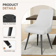 Hawsaiy PU leather Dining Chairs Set of 2/4 with Durable Metal Legs