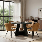 Hawsaiy 5 Piece Round Dining Table Set for 4, 47.3