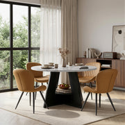 Hawsaiy 5 Piece Round Dining Table Set for 4, 47.3