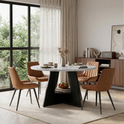 Hawsaiy 5 Piece Round Dining Table Set for 4, 47.3