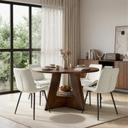 Hawsaiy 5 Piece Round Dining Table Set for 4, 47.3