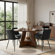 Hawsaiy 5 Piece Round Dining Table Set for 4, 47.3