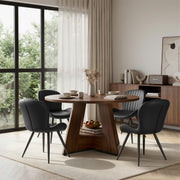 Hawsaiy 5 Piece Round Dining Table Set for 4, 47.3