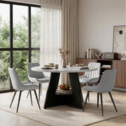 Hawsaiy 5 Piece Round Dining Table Set for 4, 47.3