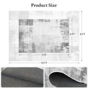 Hawsaiy Modern Area Rug  Persian Patterned Washable for Living Room