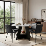 Hawsaiy 5 Piece Round Dining Table Set for 4, 47.3