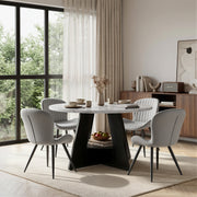 Hawsaiy 5 Piece Round Dining Table Set for 4, 47.3