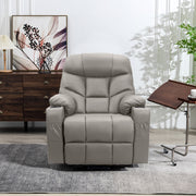 Hawsaiy PU Leather Power Lift Recliner with Massage and Heat for Elderly, Comfy Ergonomic Lounge Sofa Chair with Remote Control, 2 Cup Holders and Side Pockets
