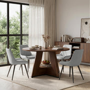 Hawsaiy 5 Piece Round Dining Table Set for 4, 47.3