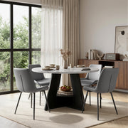 Hawsaiy 5 Piece Round Dining Table Set for 4, 47.3