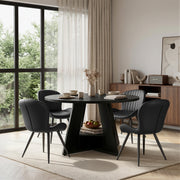 Hawsaiy 5 Piece Round Dining Table Set for 4, 47.3