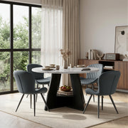 Hawsaiy 5 Piece Round Dining Table Set for 4, 47.3