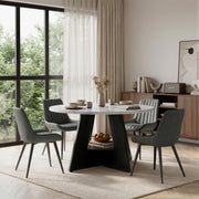 Hawsaiy 5 Piece Round Dining Table Set for 4, 47.3