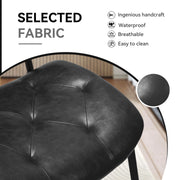 Hawsaiy Dining Chairs Set of 2, Mid Century Modern Upholstered PU Leather Kitchen Dining Room Accent Chairs with Metal Legs,Bentwood Cushion Seat for Living Room,Bedrooms