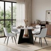 Hawsaiy 5 Piece Round Dining Table Set for 4, 47.3