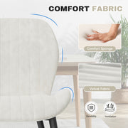 Hawsaiy Modern Ergonomic Velvet Dining Chair Set of 2/4/6 with Sturdy Metal Legs