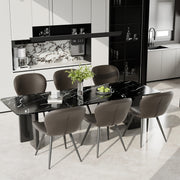 Hawsaiy Faux Leather Dining Chairs Set of 2/4/6 with Widened Backrest & Seat