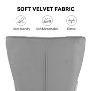 Hawsaiy Mid-Century Modern Velvet Tufted Wingback Accent Chair Set of 1/2 with Metal Legs for Living Room and Bedroom