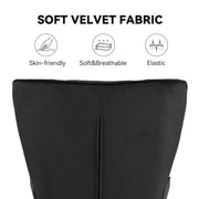 Hawsaiy Mid-Century Modern Velvet Tufted Wingback Accent Chair Set of 1/2 with Metal Legs for Living Room and Bedroom