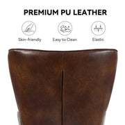 Hawsaiy Mid-Century Modern Velvet Tufted Wingback Accent Chair Set of 1/2 with Metal Legs for Living Room and Bedroom