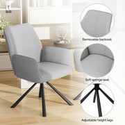 Hawsaiy Modern Swivel Office Chair with Adjustable Height, Removable Backrest, and Soft Sponge Seat