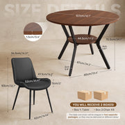 Hawsaiy Dining Table Set for 4, 42.1
