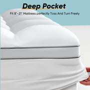 Nalupatio Memory Foam Mattress Topper Queen Size, Dual Layer 4 Inch Mattress Pad,2 Inch Gel Memory Foam Plus 2 Inch Pillow Top Cover with 8-21 Inch Deep Pocket