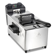 Hawsaiy 3/5L 1700W Electric Deep Fryer with Basket, Timer & Temperature Control, Stainless Steel, Dishwasher Safe, Lid with View Window & Odor Filter