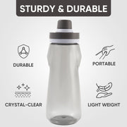 Hawsaiy 32oz Clear Plastic Leak-Proof Water Bottle,BPA-Free