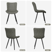 Hawsaiy Modern PU Leather Dining Chairs Set of 2/4/6 with Metal Legs for Dining Room