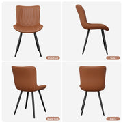 Hawsaiy Modern PU Leather Dining Chairs Set of 2/4/6 with Metal Legs for Dining Room