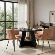 Hawsaiy 5 Piece Round Dining Table Set for 4, 47.3
