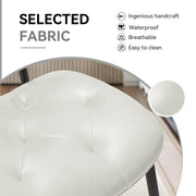 Hawsaiy Dining Chairs Set of 2, Mid Century Modern Upholstered PU Leather Kitchen Dining Room Accent Chairs with Metal Legs,Bentwood Cushion Seat for Living Room,Bedrooms