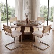 Hawsaiy 5 Piece Round Dining Table Set for 4, 47.3