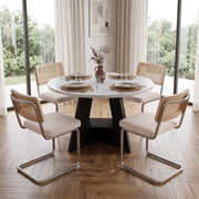 Hawsaiy 5 Piece Round Dining Table Set for 4, 47.3