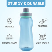 Hawsaiy 32oz Clear Plastic Leak-Proof Water Bottle,BPA-Free