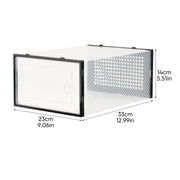 Hawsaiy 12 Pieces Transparent Acrylic Patchwork Shoe Box, Easy Installation, Stackable Ventilated Shoe Cabinet, Suitable for Shoe Storage, Sturdy and Durable