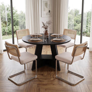 Hawsaiy 5 Piece Round Dining Table Set for 4, 47.3