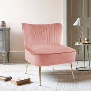 Hawsaiy Modern Velvet Accent Chair with Metal Legs