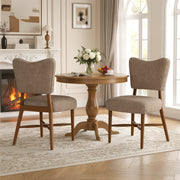 Hawsaiy Dining Chairs Set of 2/4/6, Upholstered Fabric Dining Room Chairs, Mid Century Modern Kitchen Chairs with Solid Wood Legs & Cross-Brace Support, Farmhouse Side Chairs for Dining Room