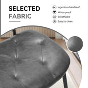 Hawsaiy Dining Chairs Set of 2, Mid Century Modern Upholstered PU Leather Kitchen Dining Room Accent Chairs with Metal Legs,Bentwood Cushion Seat for Living Room,Bedrooms