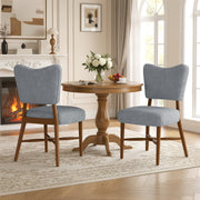 Hawsaiy Dining Chairs Set of 2/4/6, Upholstered Fabric Dining Room Chairs, Mid Century Modern Kitchen Chairs with Solid Wood Legs & Cross-Brace Support, Farmhouse Side Chairs for Dining Room