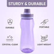Hawsaiy 32oz Clear Plastic Leak-Proof Water Bottle,BPA-Free