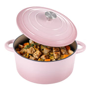 Hawsaiy 6QT Enameled Cast Iron Dutch Oven, Non-Stick, Dual Handles, with Lid for Baking & Cooking
