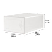 Hawsaiy 12 Pieces Transparent Acrylic Patchwork Shoe Box, Easy Installation, Stackable Ventilated Shoe Cabinet, Suitable for Shoe Storage, Sturdy and Durable